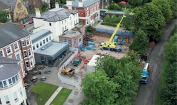 Aerial view of Belvedere Academy expansion