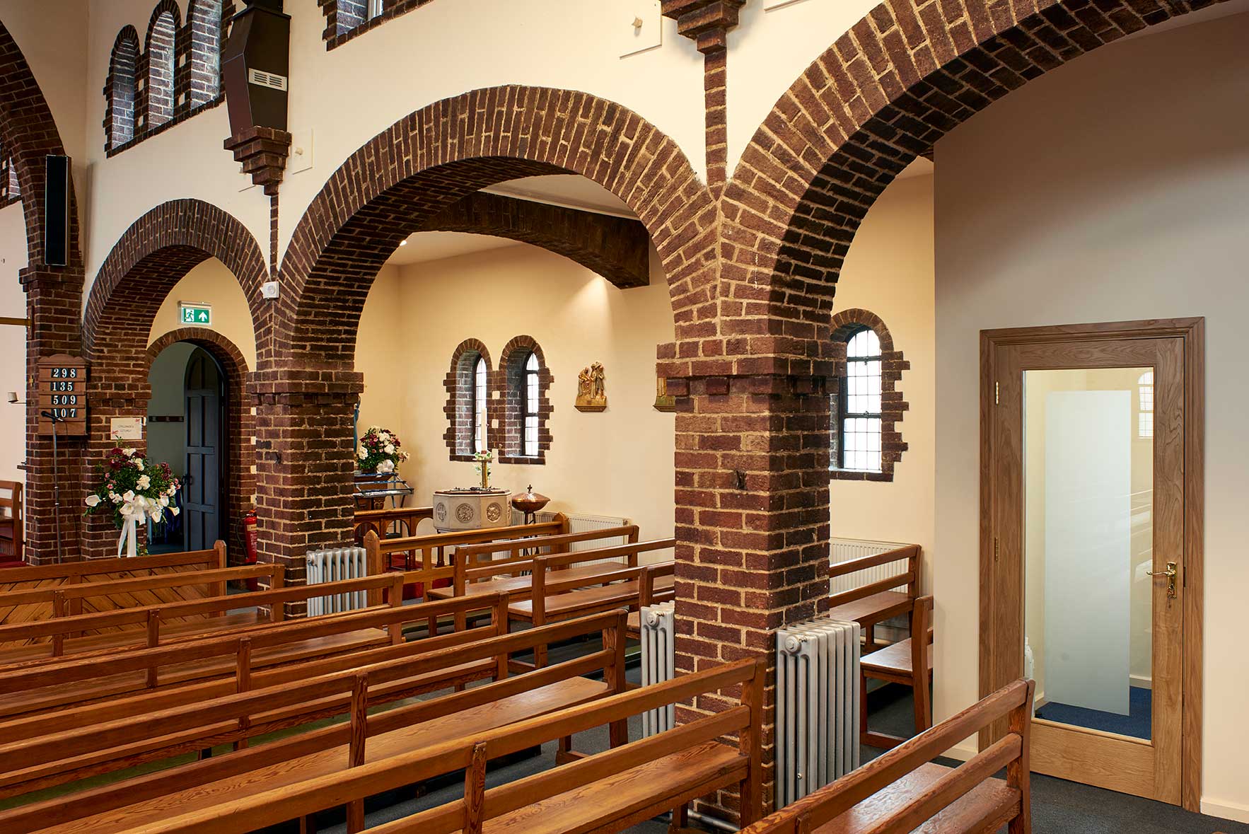 Brick arcade and new doors