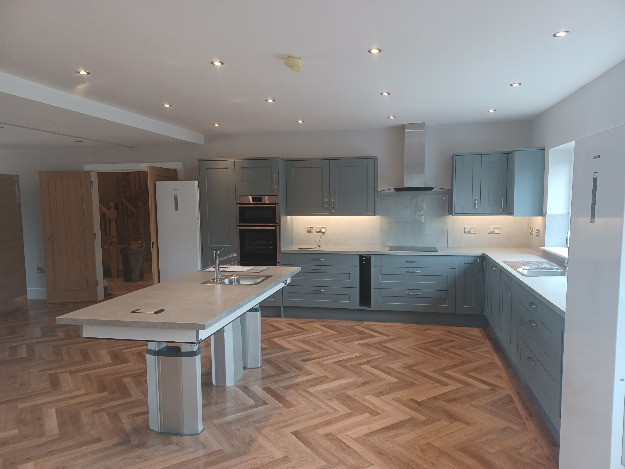 Open-plan accessible kitchen and family living accommodation