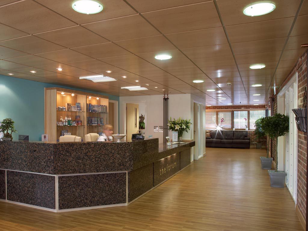 Reception and waiting area at The Forum Dental Surgery