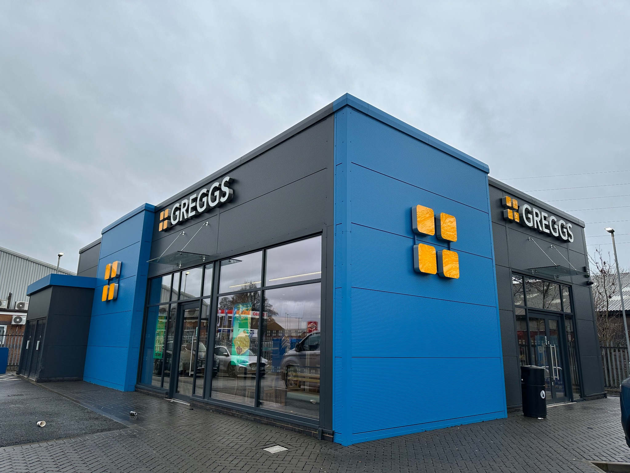 Greggs Drive Thru frontage at Moore Lane South, Widnes