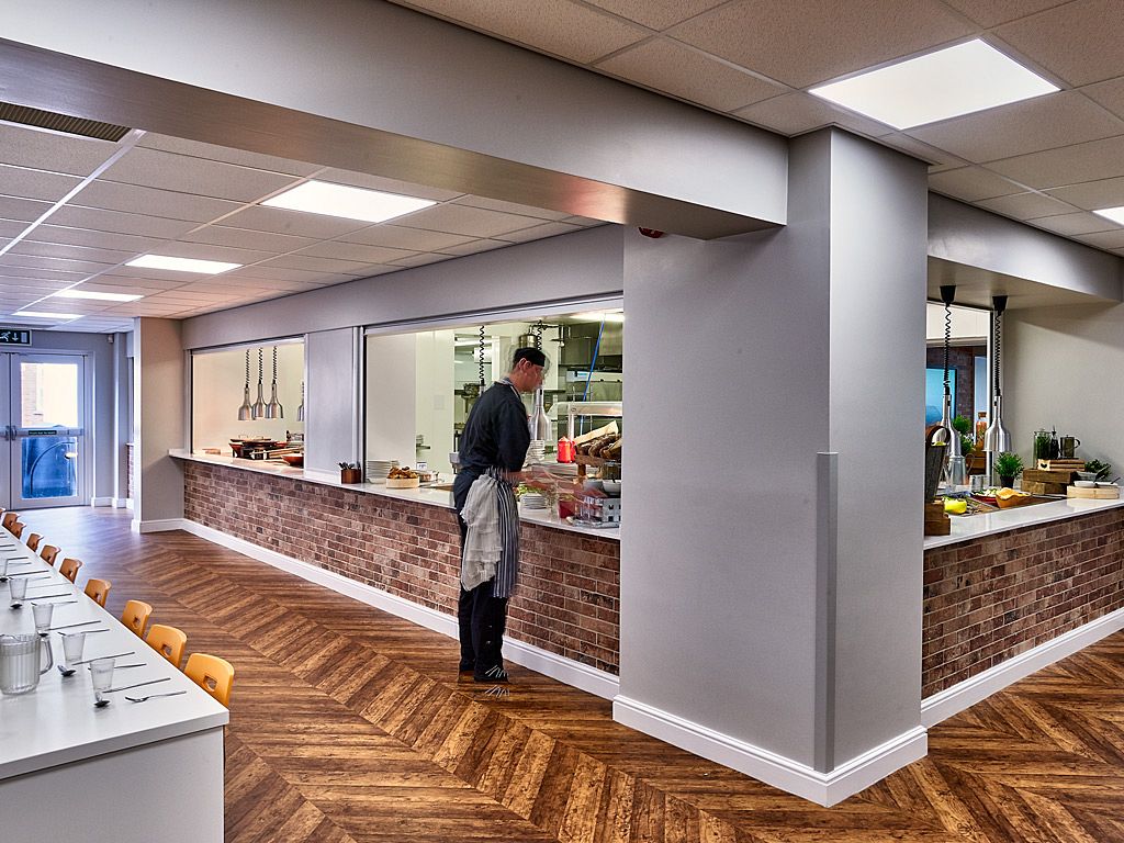 Improved kitchen servery at Hill House School