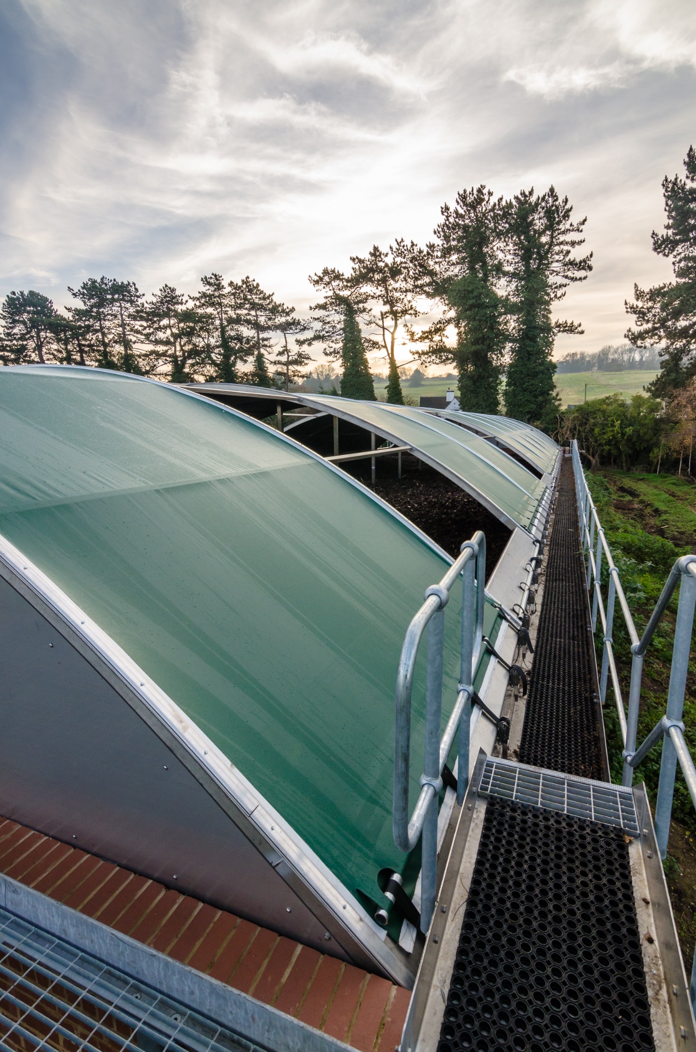 Covered biobed treatment beds