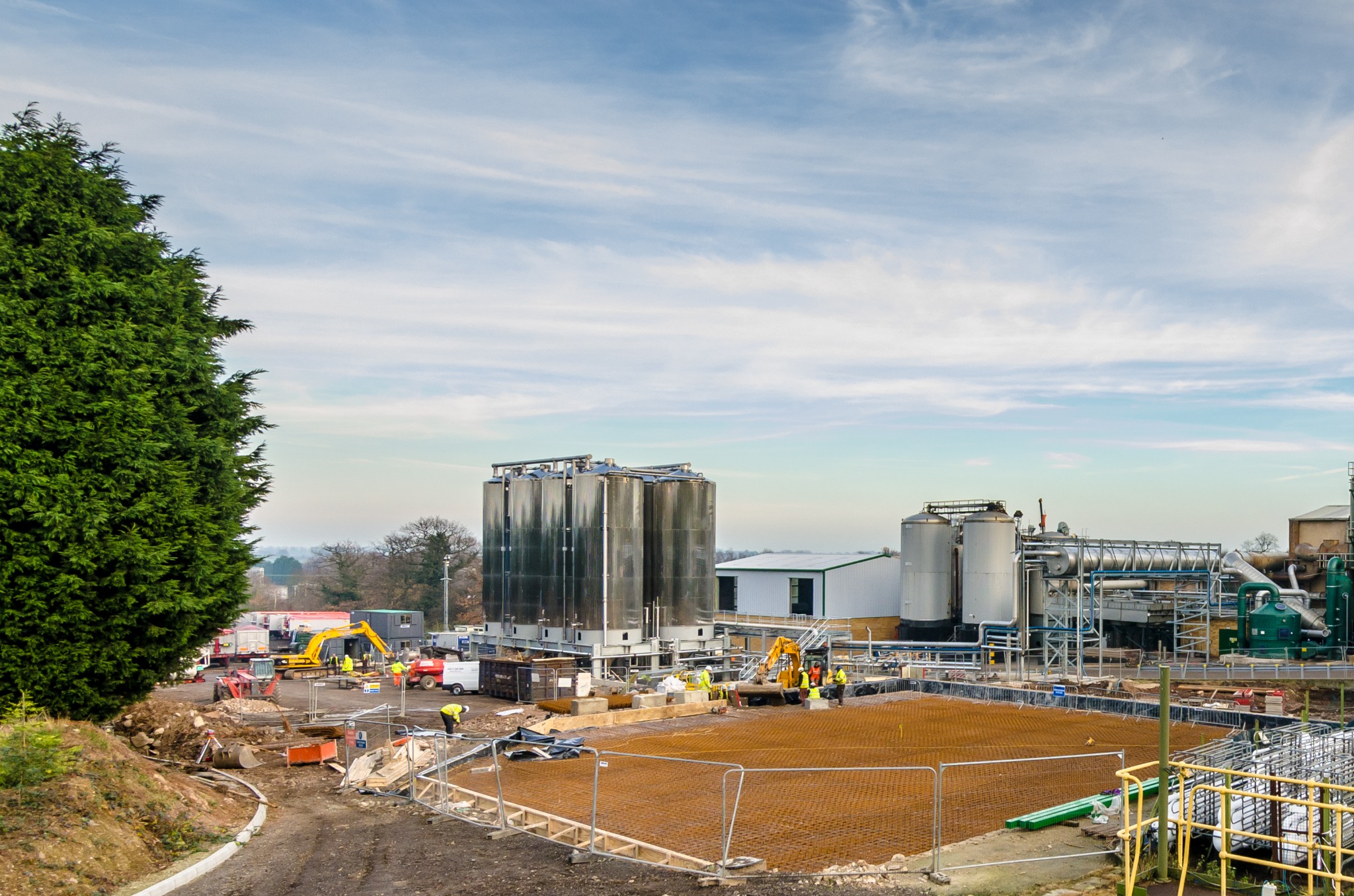 Wider view of the industrial biobed and associated process infrastructure