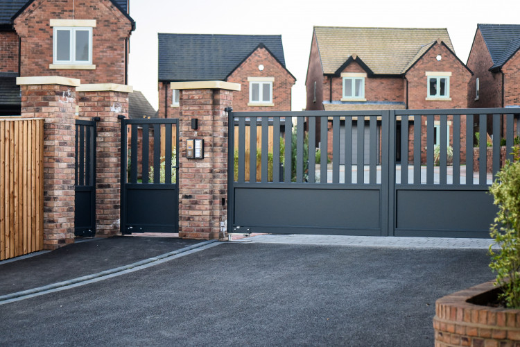 Rear and side view of Mereside Close housing