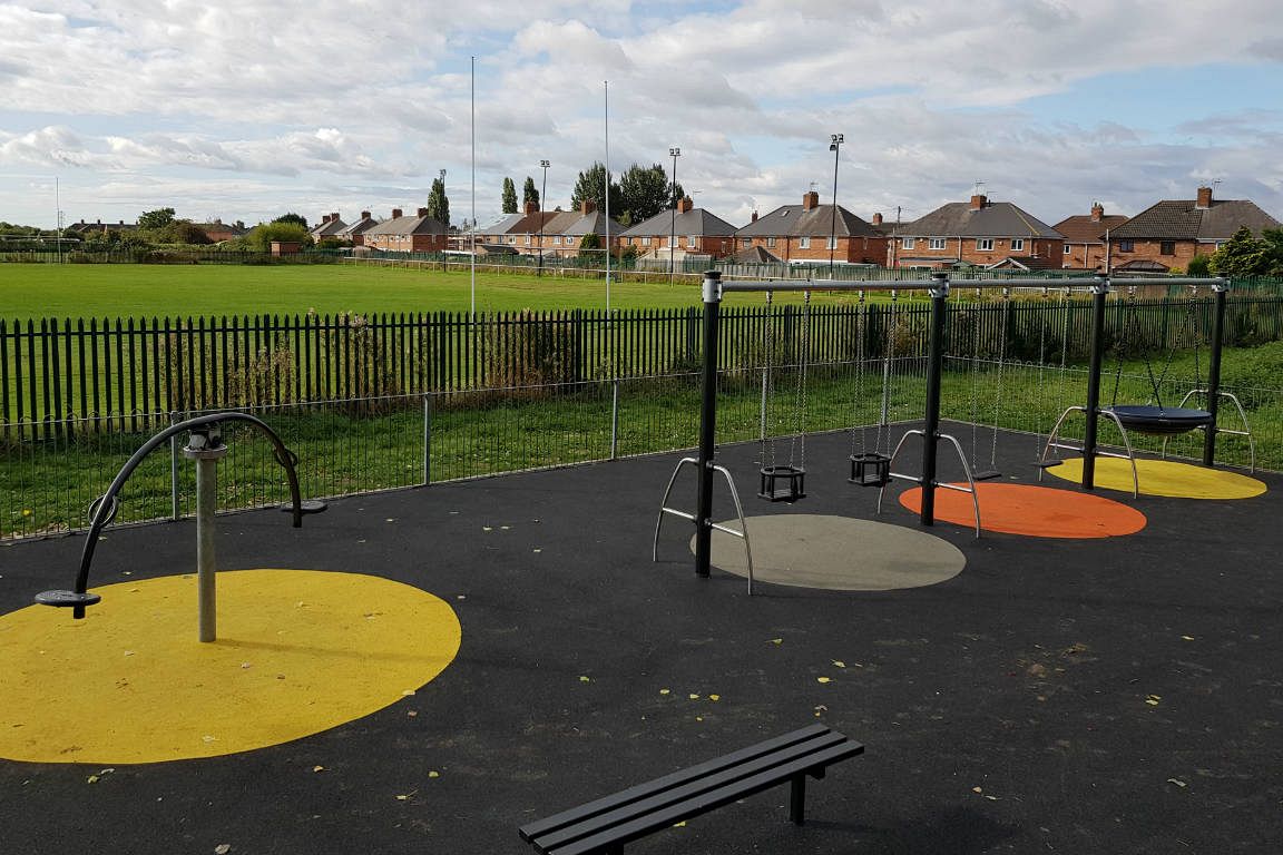 Completed Moorend Welfare Ground play area