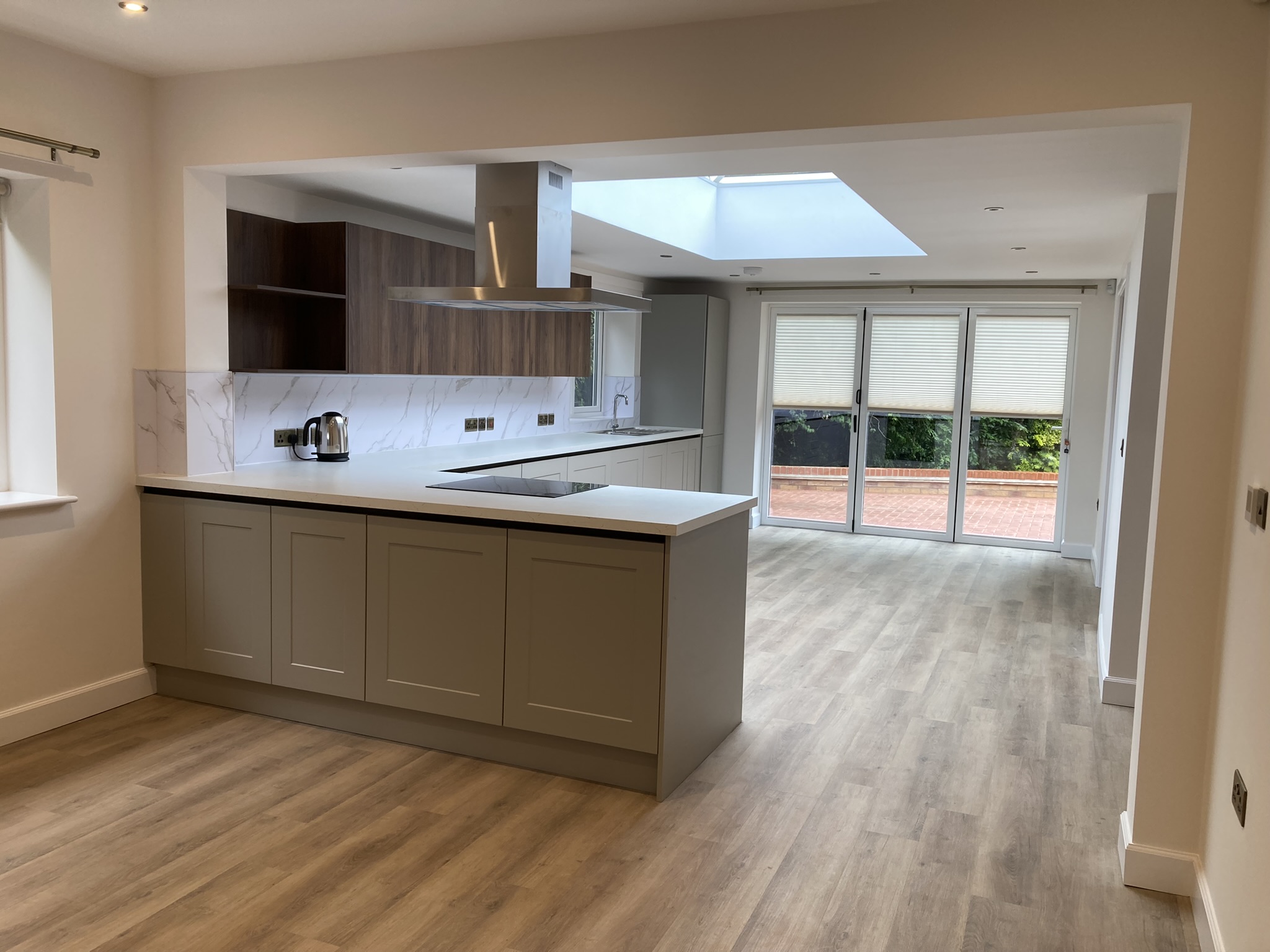 Open-plan accessible kitchen and family living area