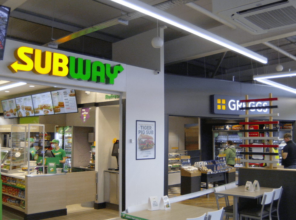 Retail store and branded food-to-go partners at Ruabon Service Station