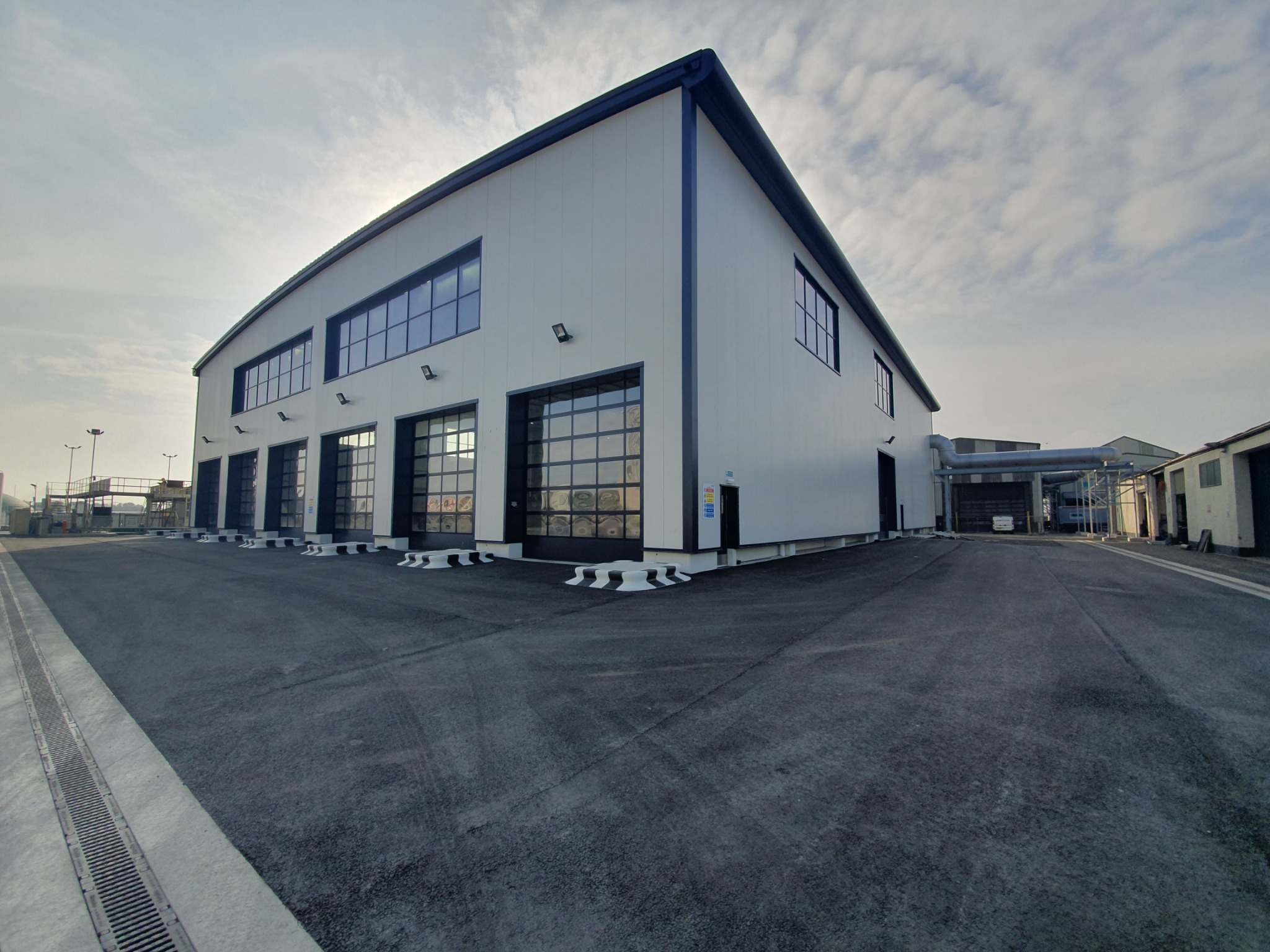 Completed SecAnim raw material reception building