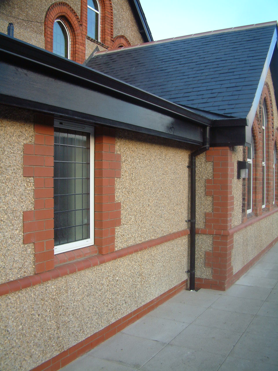 Church extension wall and window detailing